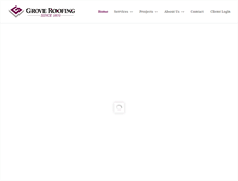 Tablet Screenshot of groveroofing.com